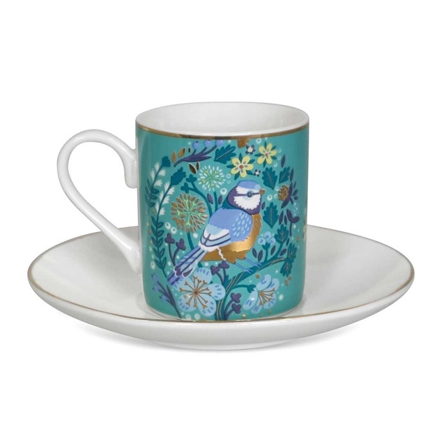 Birdy Set of 2 Robin & Blue Tit Espresso Cups