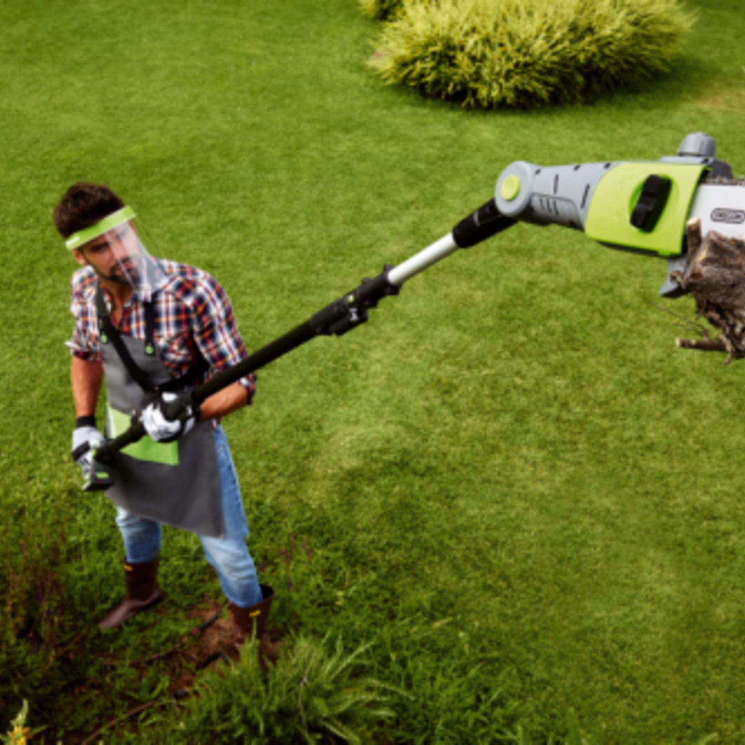 Verdemax Battery Telescopic Hedge Cutter/Chainsaw