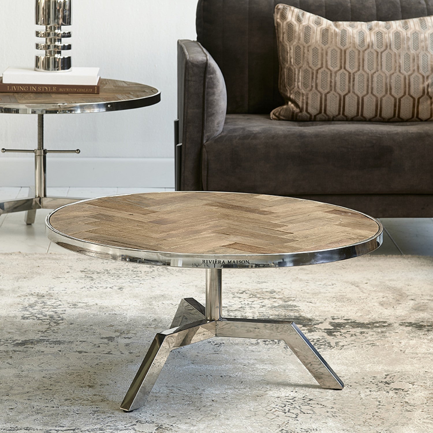 Kirkwood Adjustable Coffee Table Dia 80cm