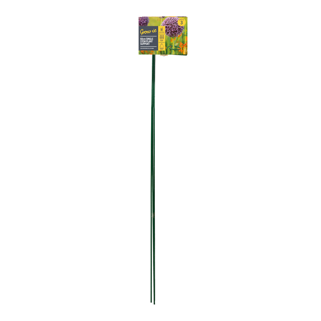 Grow It 60cm (24") Single Stem Plant Support Pack of 3
