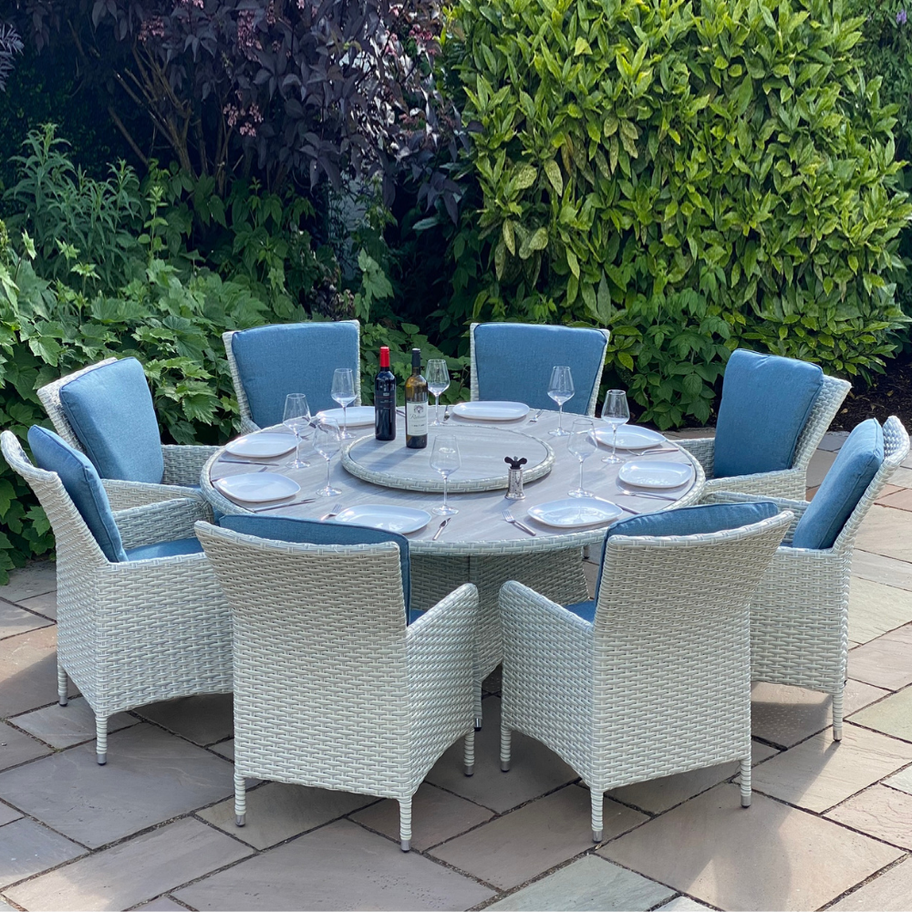 Lisbon - 8 Seater Round Set (Cream)